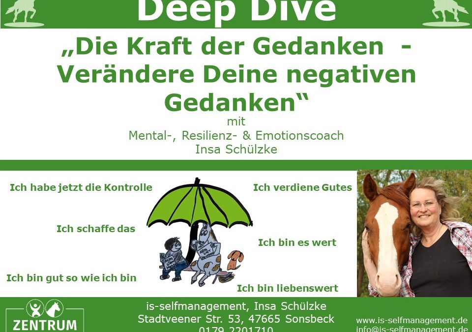 Deep Dive: Welche Gedanken beeinflussen mein Denken und Handeln und damit das Verhalten meines Pferdes?