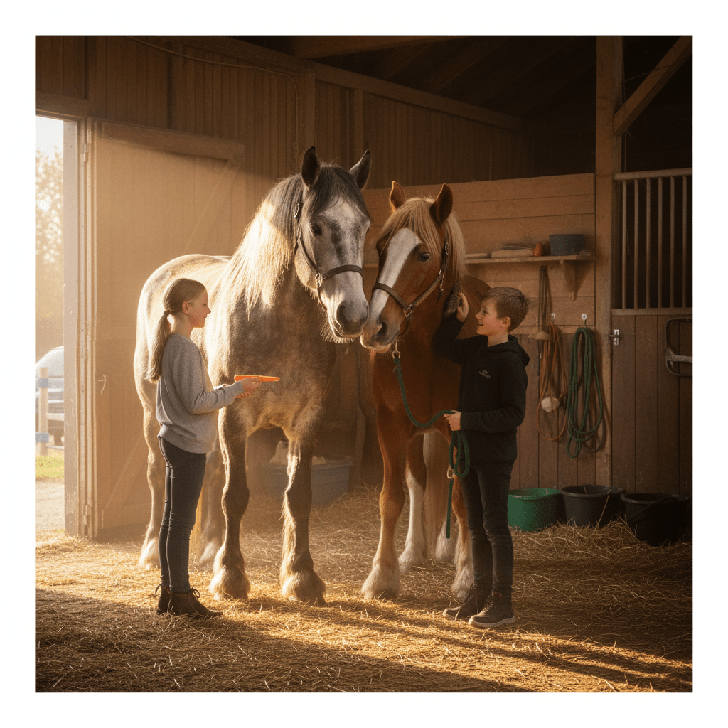 Kinder im Stall 12-15