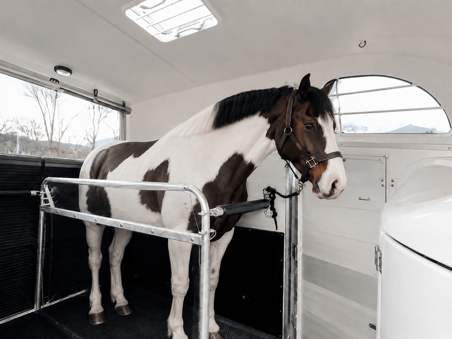 Pferd im transporter